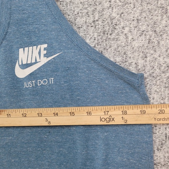 Nike Tank Top Racerback Just Do It Sleeveless Athletic Blue Large Activewear - Picture 2 of 12